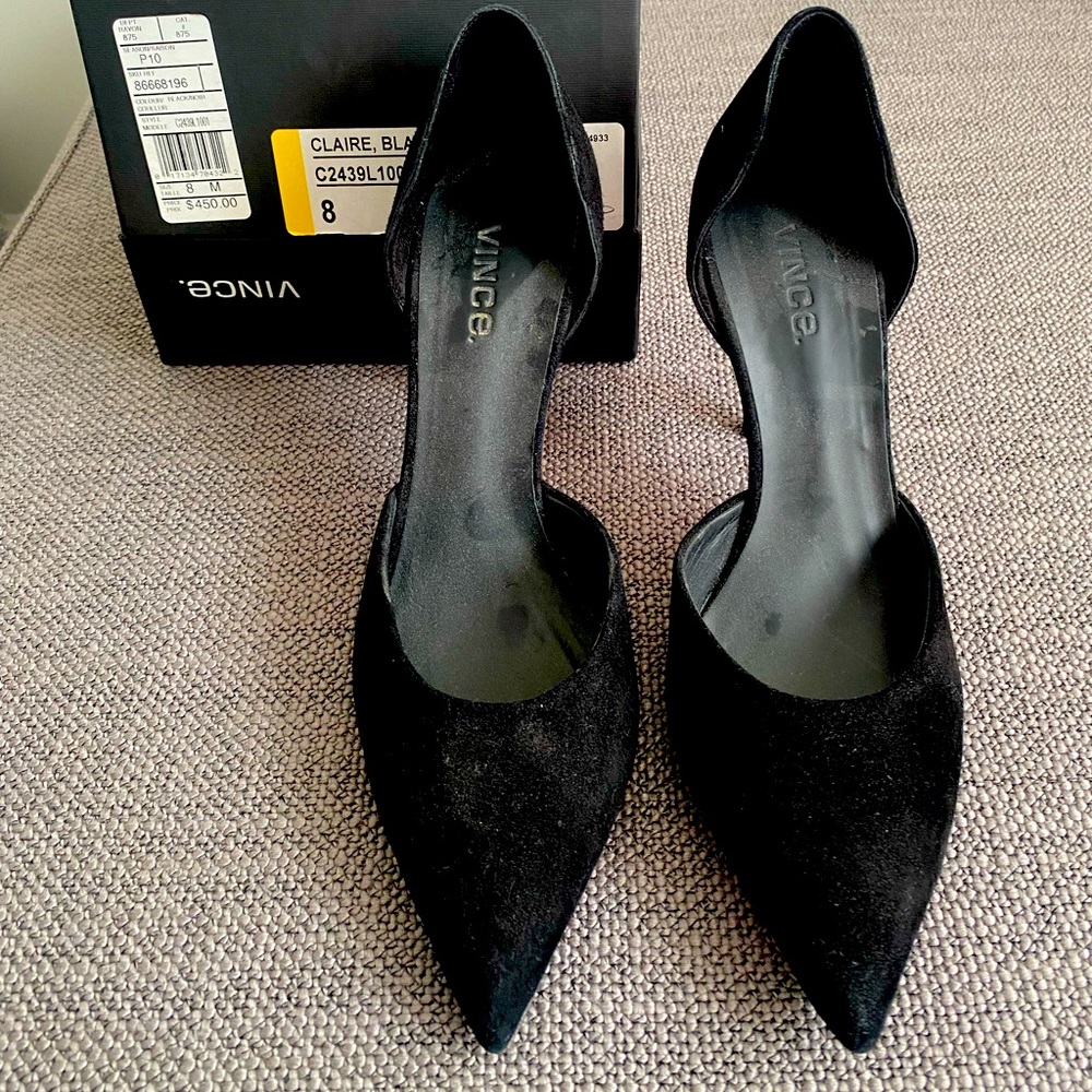 Vince suede black pumps